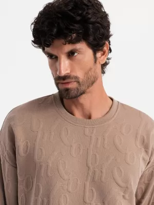 Herren -Sweatshirt OMBRE OM-SSNZ-0164 BRAUN