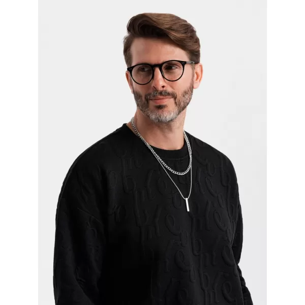  Herren -Sweatshirt OMBRE OM-SSNZ-0164 SCHWARZ 