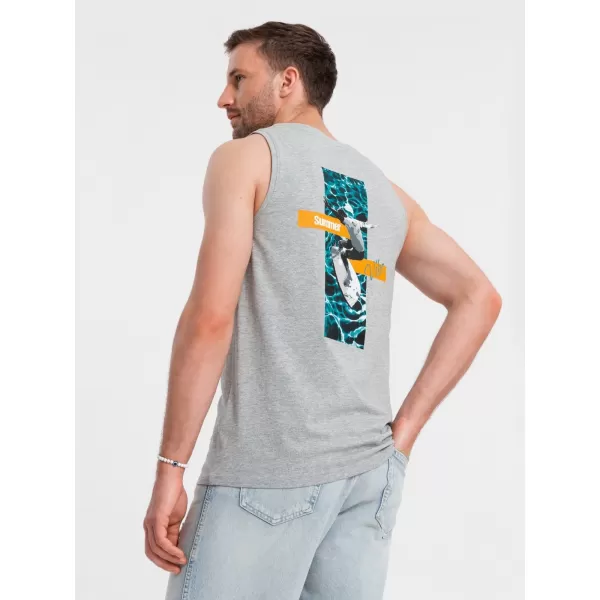  Tanktop OMBRE OM-TSTT-0191 GRAUE MELANGE 