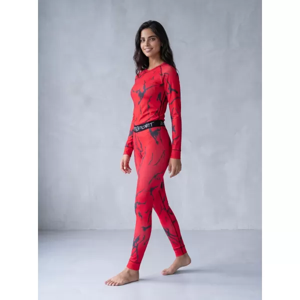  Frauenfunktionales Thermo -T -Shirt mit langen Ärmeln Premium ALTISPORT VOJ/ALW052TER01 ROT 