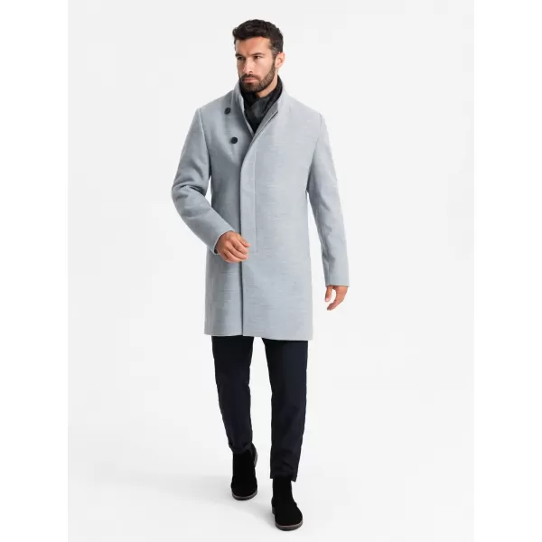  Männlicher Mantel OMBRE OM-COWC-0120 GRAUE MELANGE 