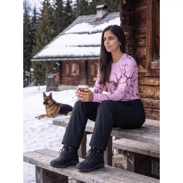  Frauenfunktionales Thermo -T -Shirt mit langen Ärmeln Premium ALTISPORT VOJ/ALW052TER01 ROSA 