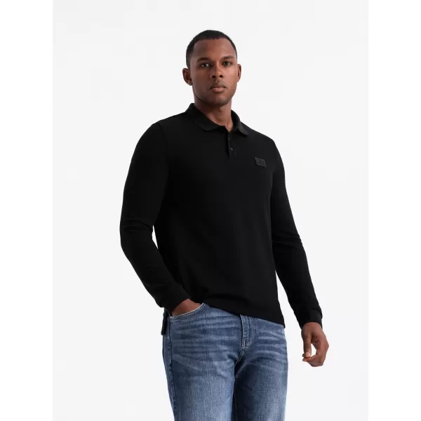  Hemd OMBRE OM-POLS-0131 SCHWARZ 