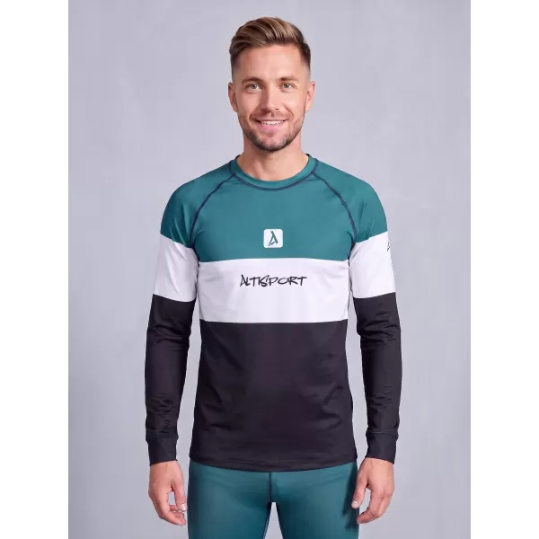  Funktionaler Term T -Shirt von Männern mit Langarmprämie ALTISPORT VOJ/ALM051TER01 KEROSIN/SCHWARZ 
