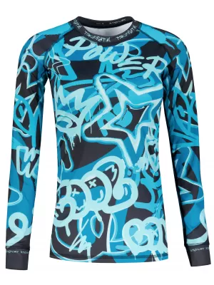 Frauenfunktionales Thermo -T -Shirt mit langen Ärmeln Premium ALTISPORT VOJ/ALW054TER01 SCHWARZ -BLUE