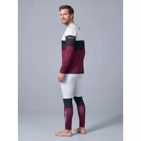  Funktionaler Term T -Shirt von Männern mit Langarmprämie ALTISPORT VOJ/ALM051TER01 BURGUND 