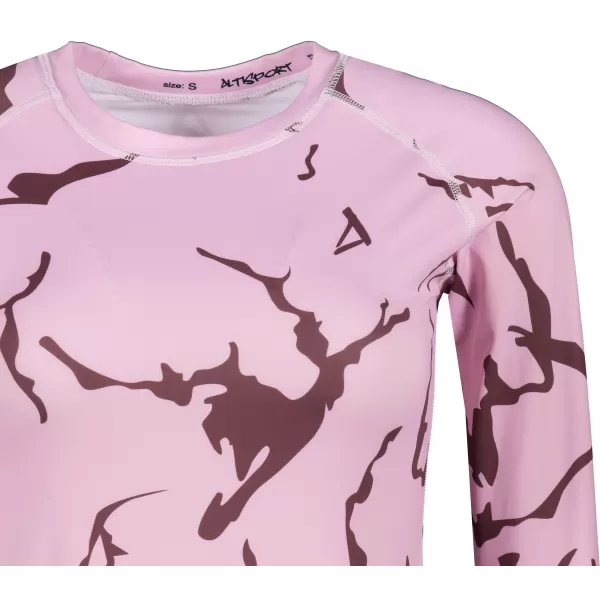  Frauenfunktionales Thermo -T -Shirt mit langen Ärmeln Premium ALTISPORT VOJ/ALW052TER01 ROSA 