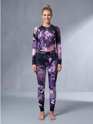 Frauenfunktionelle Thermohosen Prämie ALTISPORT VOJ/ALW055TER02 SCHWARZ -VIOLETT