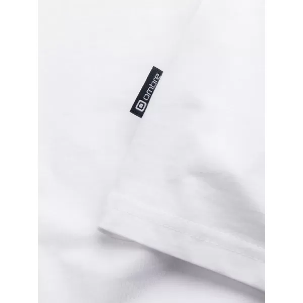  Herren t -Shirt mit einem langen Ärmel OMBRE OM-LSBL-0108 WEIß 