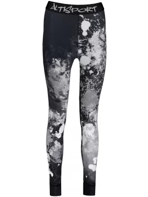 Frauenfunktionelle Thermohosen Prämie ALTISPORT VOJ/ALW055TER02 SCHWARZ UND WEIß