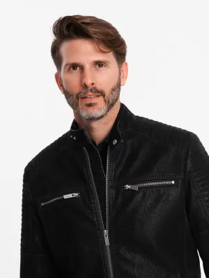 Jacke OMBRE OM-JAFL-0197 SCHWARZ