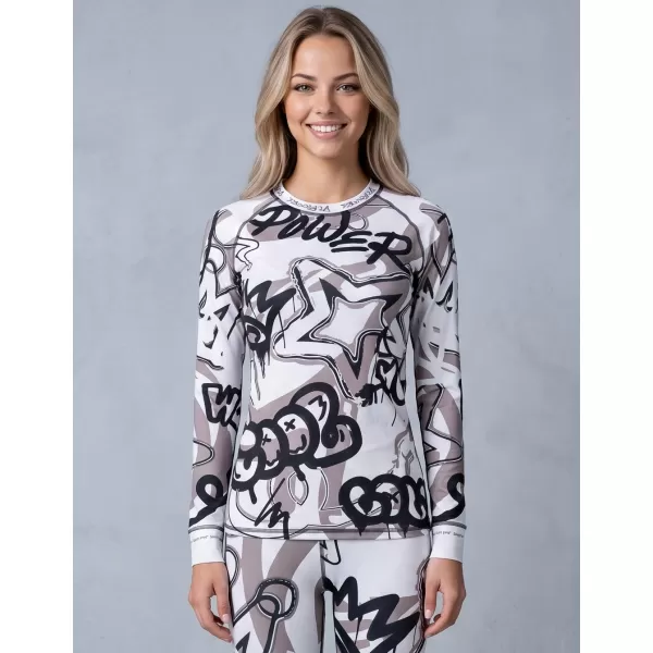  Frauenfunktionales Thermo -T -Shirt mit langen Ärmeln Premium ALTISPORT VOJ/ALW054TER01 WEIß -GRAY 