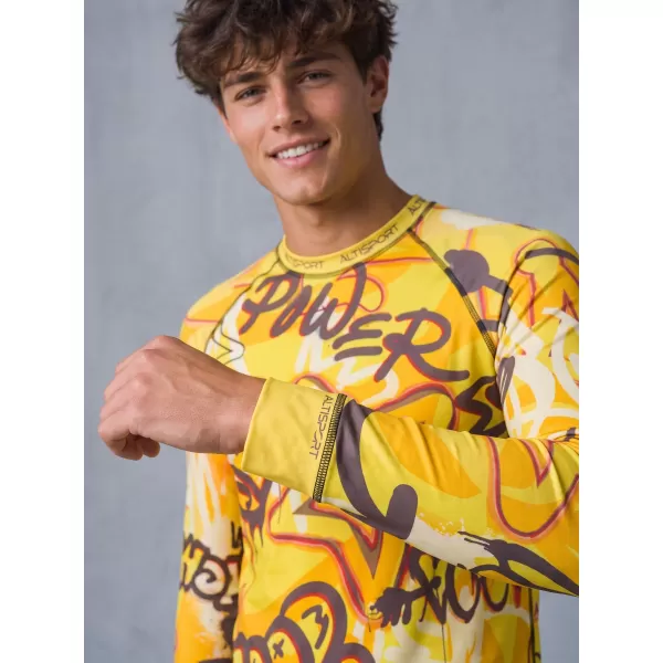  Funktionaler Term T -Shirt von Männern mit Langarmprämie ALTISPORT VOJ/ALM054TER01 BERNSTEIN 
