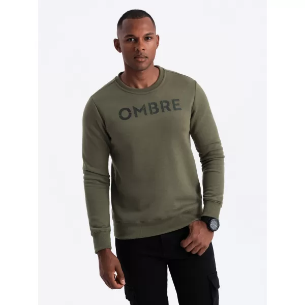  Herren -Sweatshirt OMBRE OM-SSPS-0181 DUNKLE OLIVE 