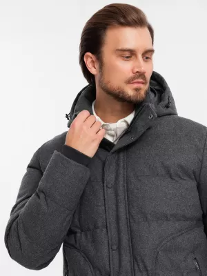 Jacke OMBRE OM-JAHP-0203 SCHWARZE MELANGE