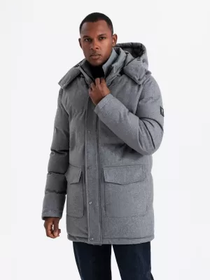 Jacke OMBRE OM-JALJ-0217 GRAUE MELANGE