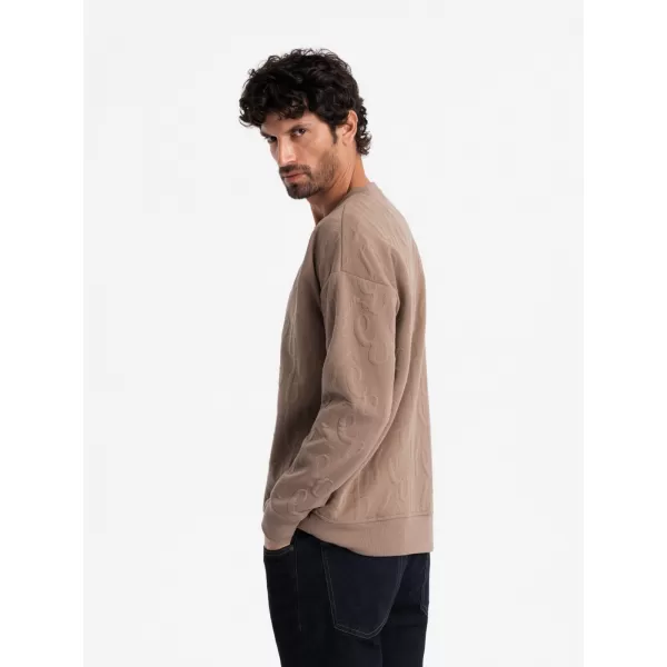 Herren -Sweatshirt OMBRE OM-SSNZ-0164 BRAUN 