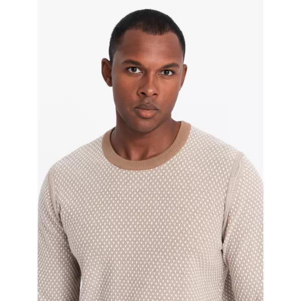  Herrenpullover OMBRE OM-SWSW-0111 HELLBRAUN 