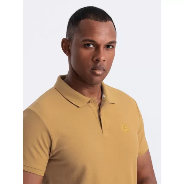  Herren t -Shirt mit einem Kragen OMBRE OM-POBS-0100 SENF 