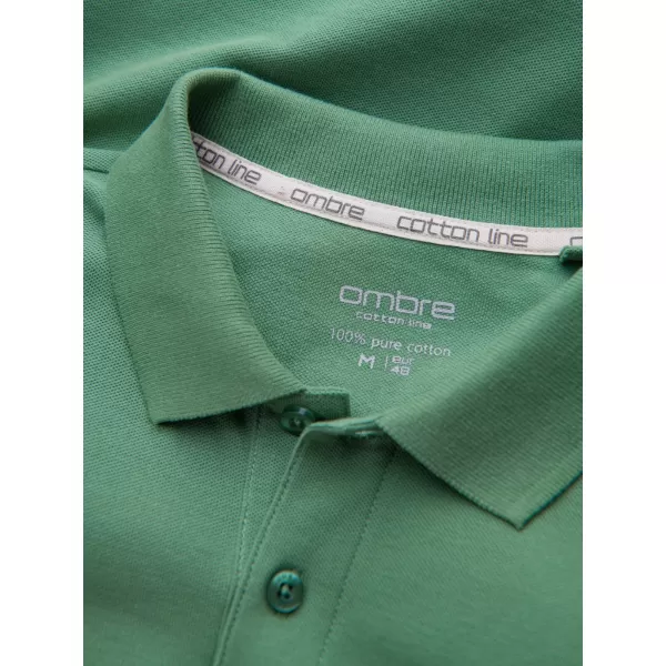  Herren t -Shirt mit einem Kragen OMBRE OM-POBS-0100 GRÜN 