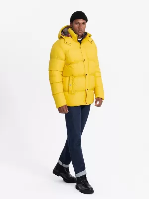 Herren Winterjacke OMBRE OM-JAHP-0205 GELB