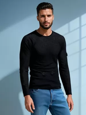 Herrenpullover DSTREET SCHWARZ