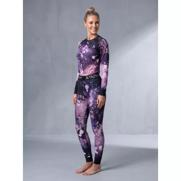  Frauenfunktionelle Thermohosen Prämie ALTISPORT VOJ/ALW055TER02 SCHWARZ -VIOLETT 