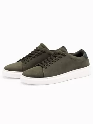 Herrenschuhe OMBRE OM-FOCS-0163 DUNKLES OLIV