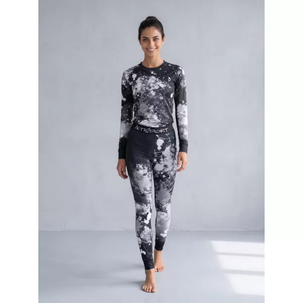  Frauenfunktionelle Thermohosen Prämie ALTISPORT VOJ/ALW055TER02 SCHWARZ UND WEIß 