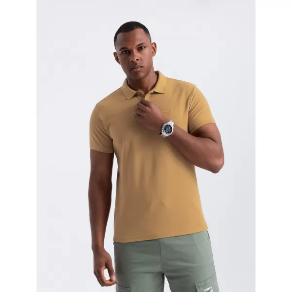  Herren t -Shirt mit einem Kragen OMBRE OM-POBS-0100 SENF 