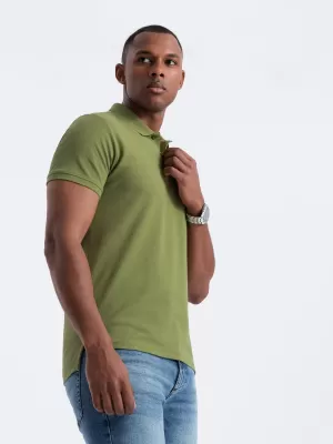 Herren t -Shirt mit einem Kragen OMBRE OM-POBS-0100 OLIVE