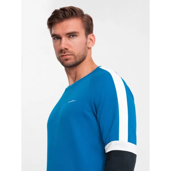  Herren Sweatshirt OMBRE OM-SSNZ-22FW-003 BLAU 