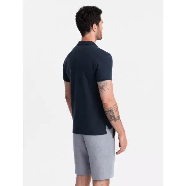  Herren t -Shirt mit einem Kragen OMBRE OM-POBS-0100 MARINEBLAU 