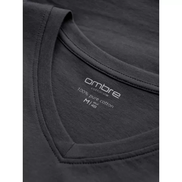  Herren t -Shirt mit einem langen Ärmel OMBRE OM-LSBL-0108 GRAPHIT 