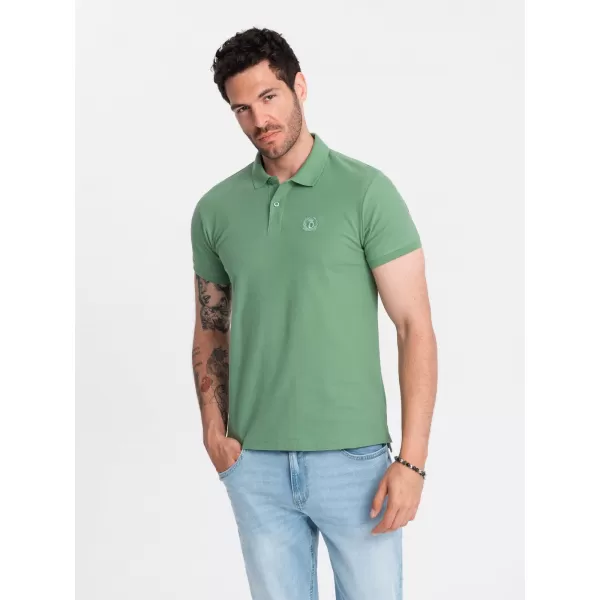  Herren t -Shirt mit einem Kragen OMBRE OM-POBS-0100 GRÜN 