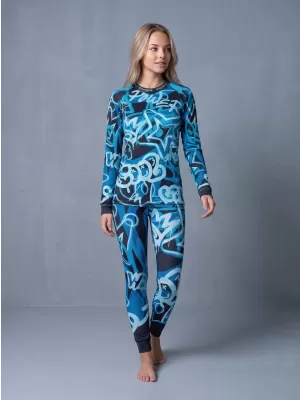 Frauenfunktionelle Thermohosen Prämie ALTISPORT VOJ/ALW054TER02 SCHWARZ -BLUE