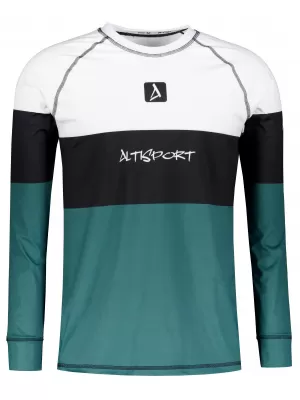 Funktionaler Term T -Shirt von Männern mit Langarmprämie ALTISPORT VOJ/ALM051TER01 WEIß -GREEN