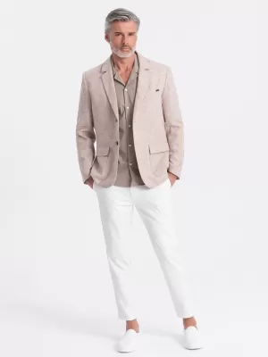 Jacke OMBRE OM-BLZB-0128 LEICHT BEIGE