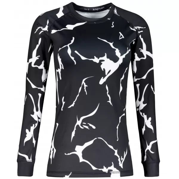  Frauenfunktionales Thermo -T -Shirt mit langen Ärmeln Premium ALTISPORT VOJ/ALW052TER01 SCHWARZ 