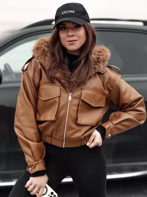 Damenjacke DSTREET SOFTREBEL TY4761 KARAMELL