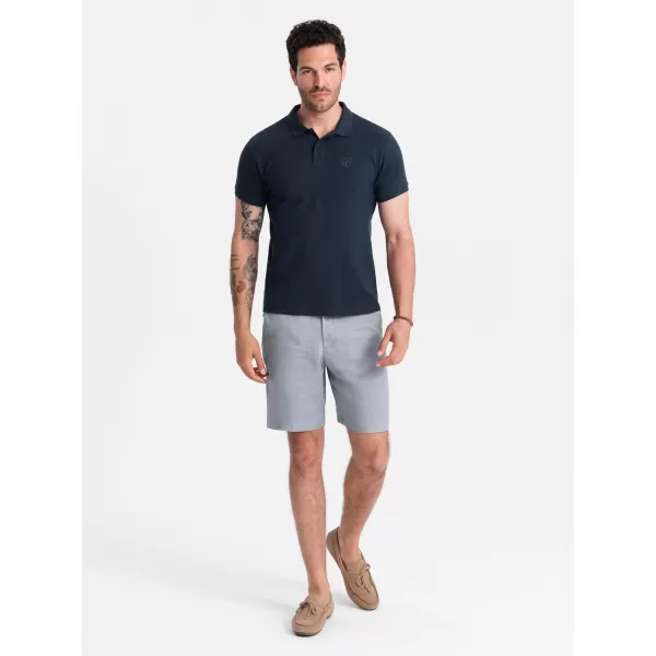  Herren t -Shirt mit einem Kragen OMBRE OM-POBS-0100 MARINEBLAU 