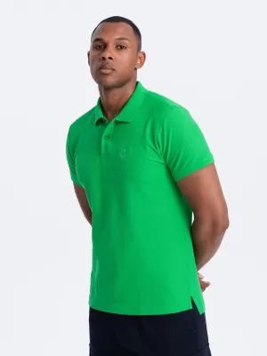 Herren t -Shirt mit einem Kragen OMBRE OM-POBS-0100 NEONGRÜN