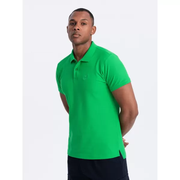  Herren t -Shirt mit einem Kragen OMBRE OM-POBS-0100 NEONGRÜN 