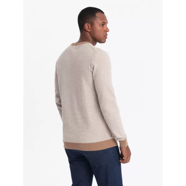  Herrenpullover OMBRE OM-SWSW-0111 HELLBRAUN 