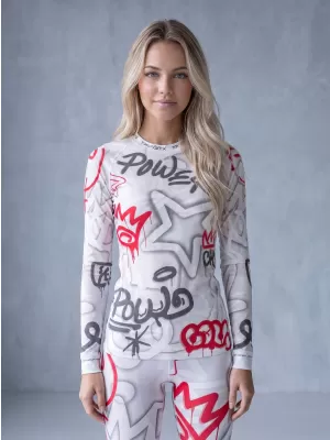 Frauenfunktionales Thermo -T -Shirt mit langen Ärmeln Premium ALTISPORT VOJ/ALW054TER01 GRAU -RED