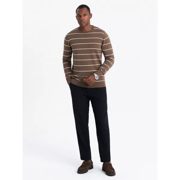  Herrenpullover OMBRE OM-SWSW-0143 BRAUN 