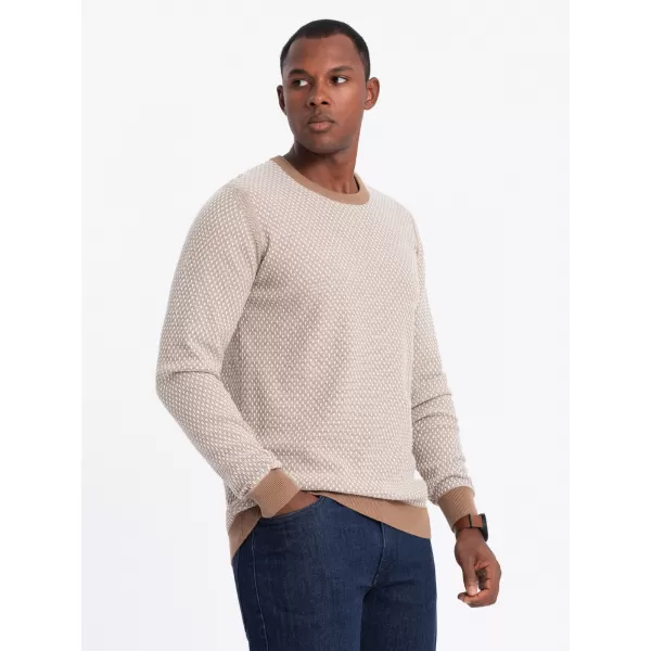  Herrenpullover OMBRE OM-SWSW-0111 HELLBRAUN 