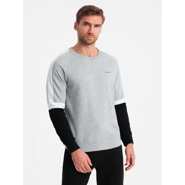  Herren -Sweatshirt OMBRE OM-SSNZ-22FW-003 GRAU 