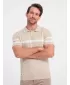Herren t -Shirt mit einem Kragen OMBRE OM-POSS-0118 BEIGE