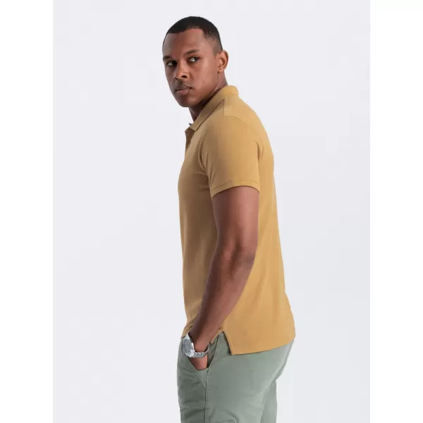  Herren t -Shirt mit einem Kragen OMBRE OM-POBS-0100 SENF 